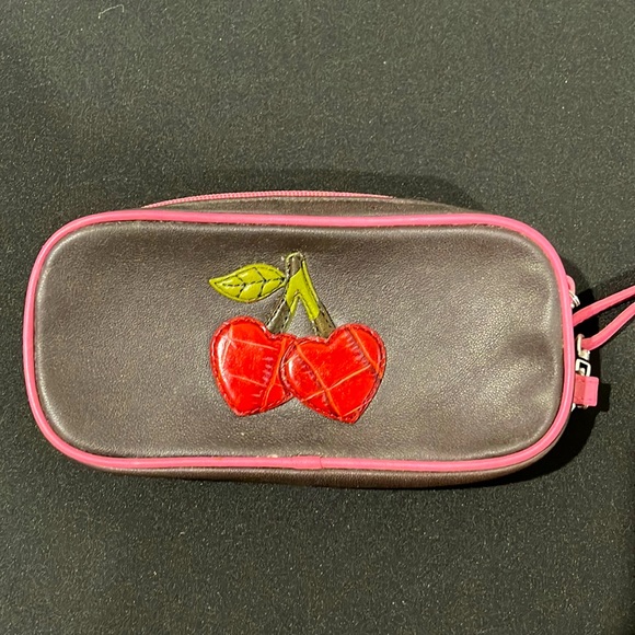 Coach Handbags - NWT Brighton Leather Cherry Jubilee Wristlet Case Choc Brown Cherries New